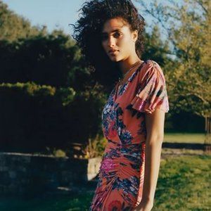 Anthropologie Maeve Simone Floral Midi Dress